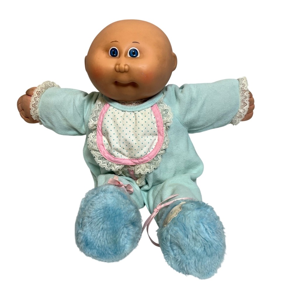 Vintage 1982 Cabbage Patch Kids Bald Blue Eye Doll Coleco Xavier Roberts